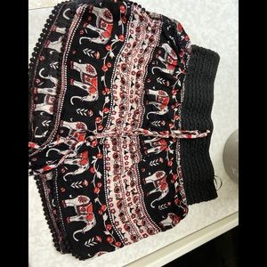 Elephant/Aztec print shorts